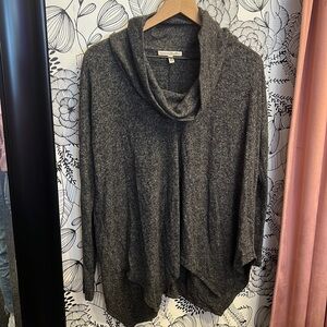 Cowl Neck Charcoal Sweater